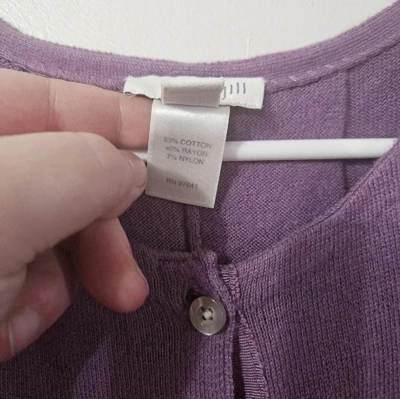 J. Jill purple button down cardigan! - Picture 4 of 7